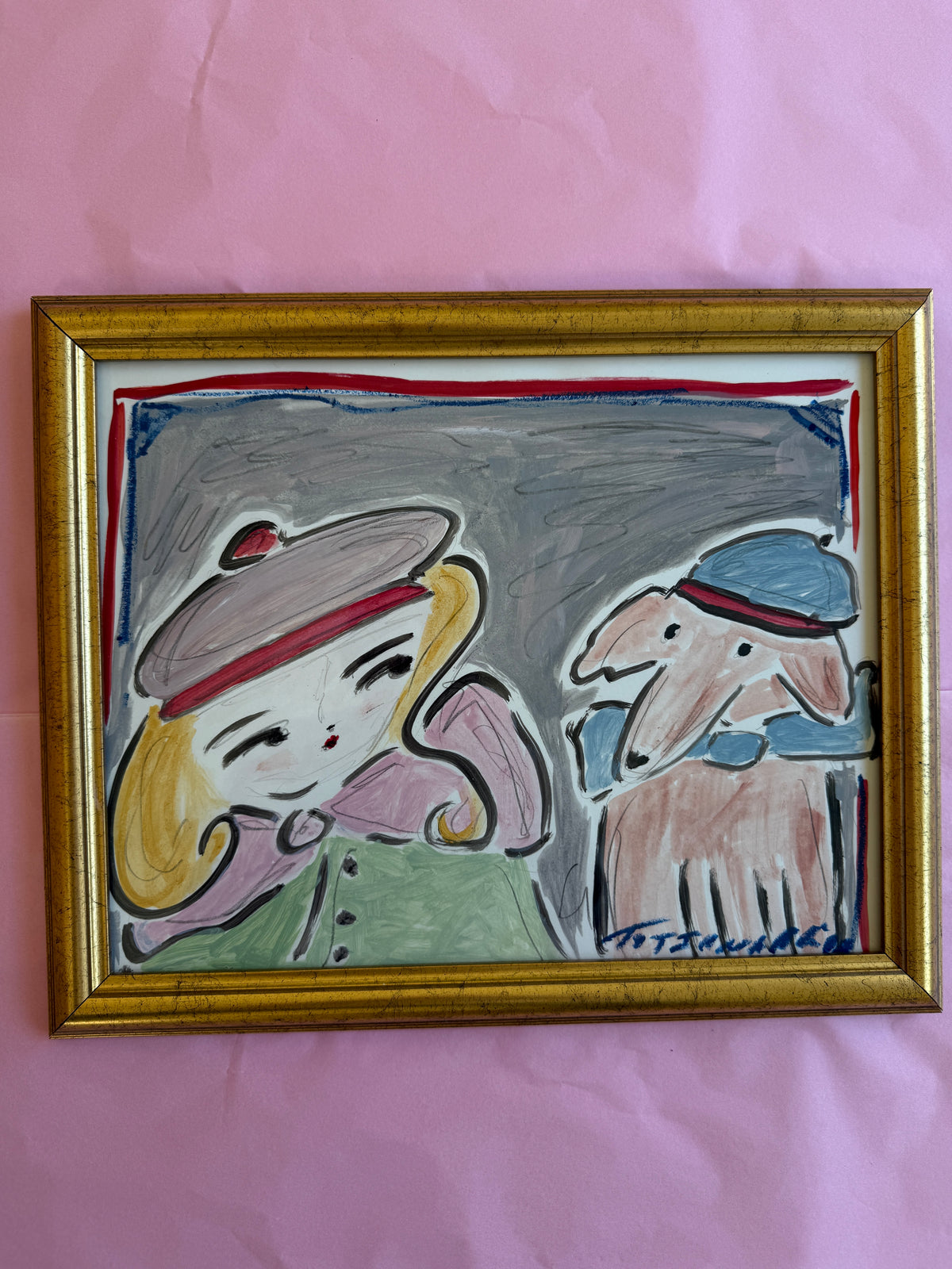 TATA with hats and dog