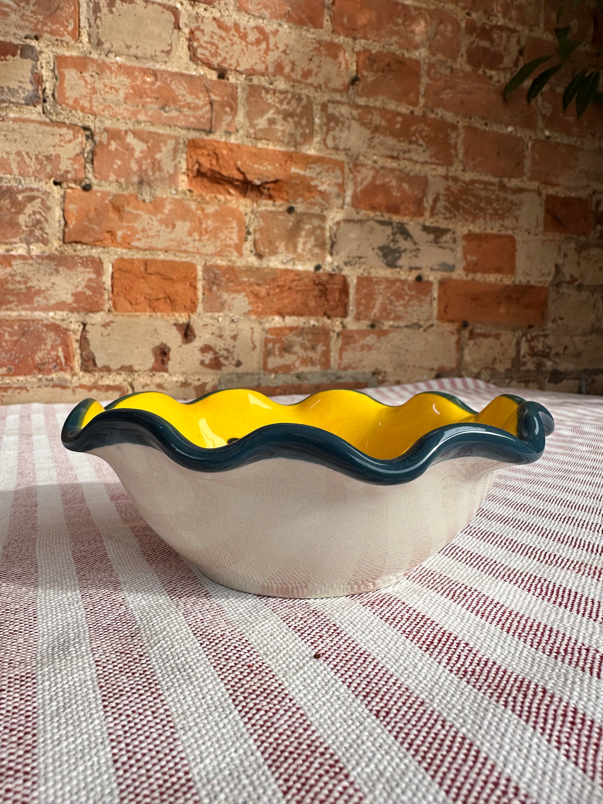 Turquoise & Yellow Tata bowl