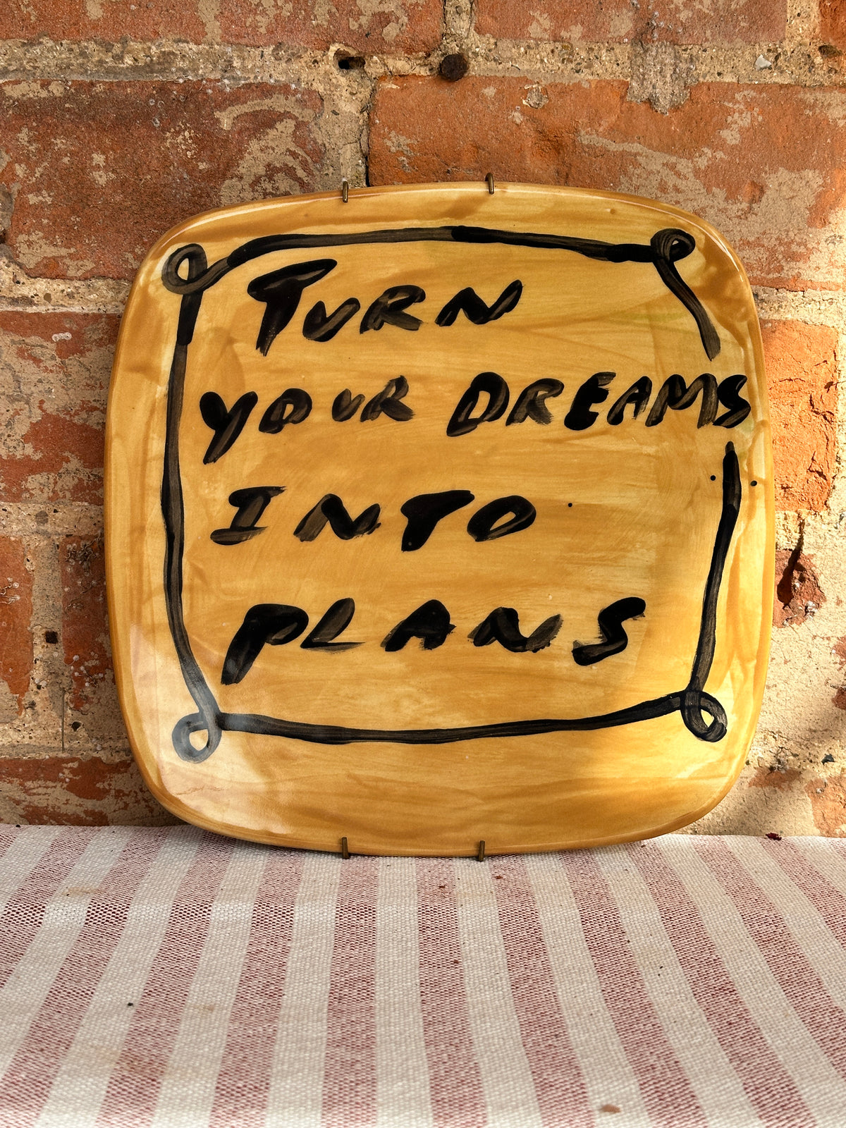 "Turn Your Dreams into plans" Plate