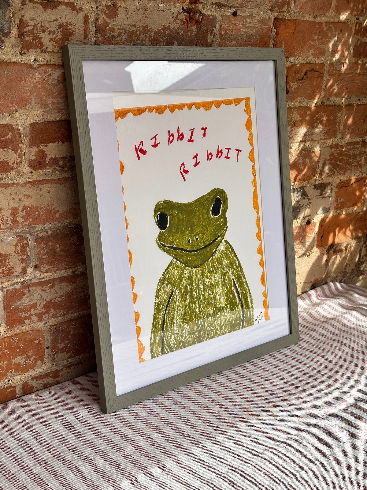Framed A3 Frog Print