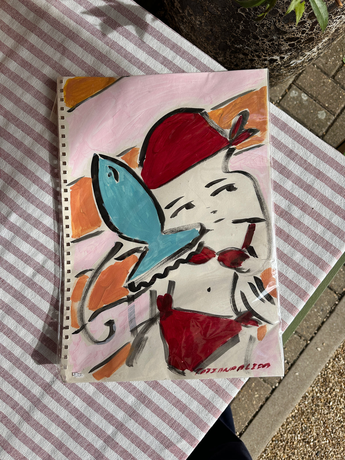 Tata & Her fish A3 original