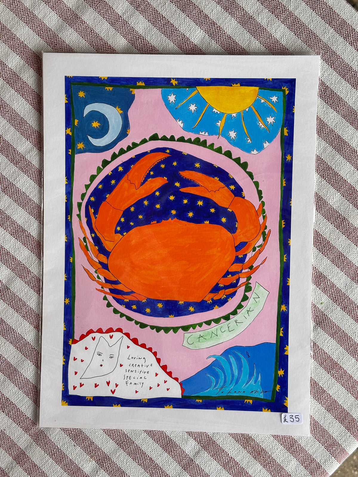 Cancer A4 Star Sign Print