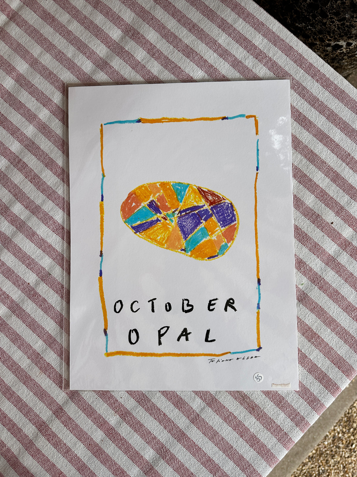 October Birthstone A4 Print