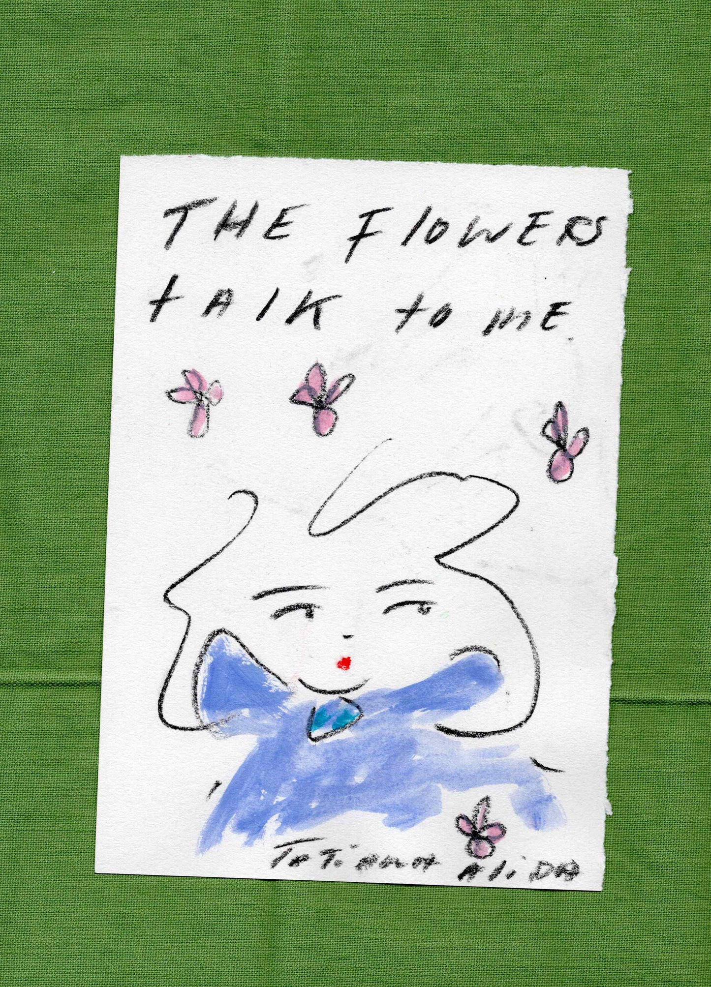 Orignal A5 illustration " The Flowers Talk To me "