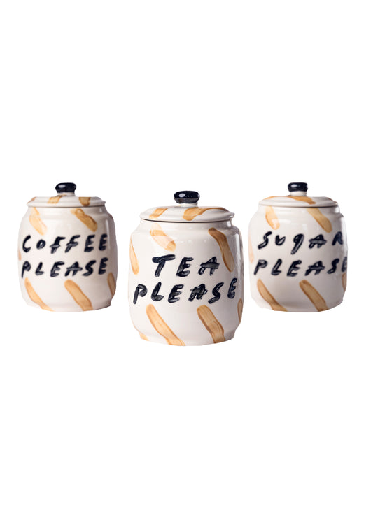 Canisters - Tea, Coffee & Sugar Please