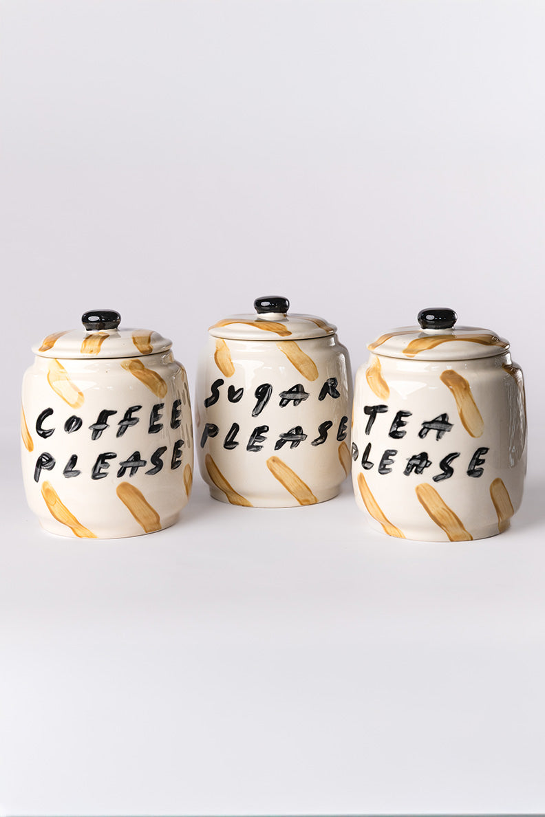 Canisters - Tea, Coffee & Sugar Please