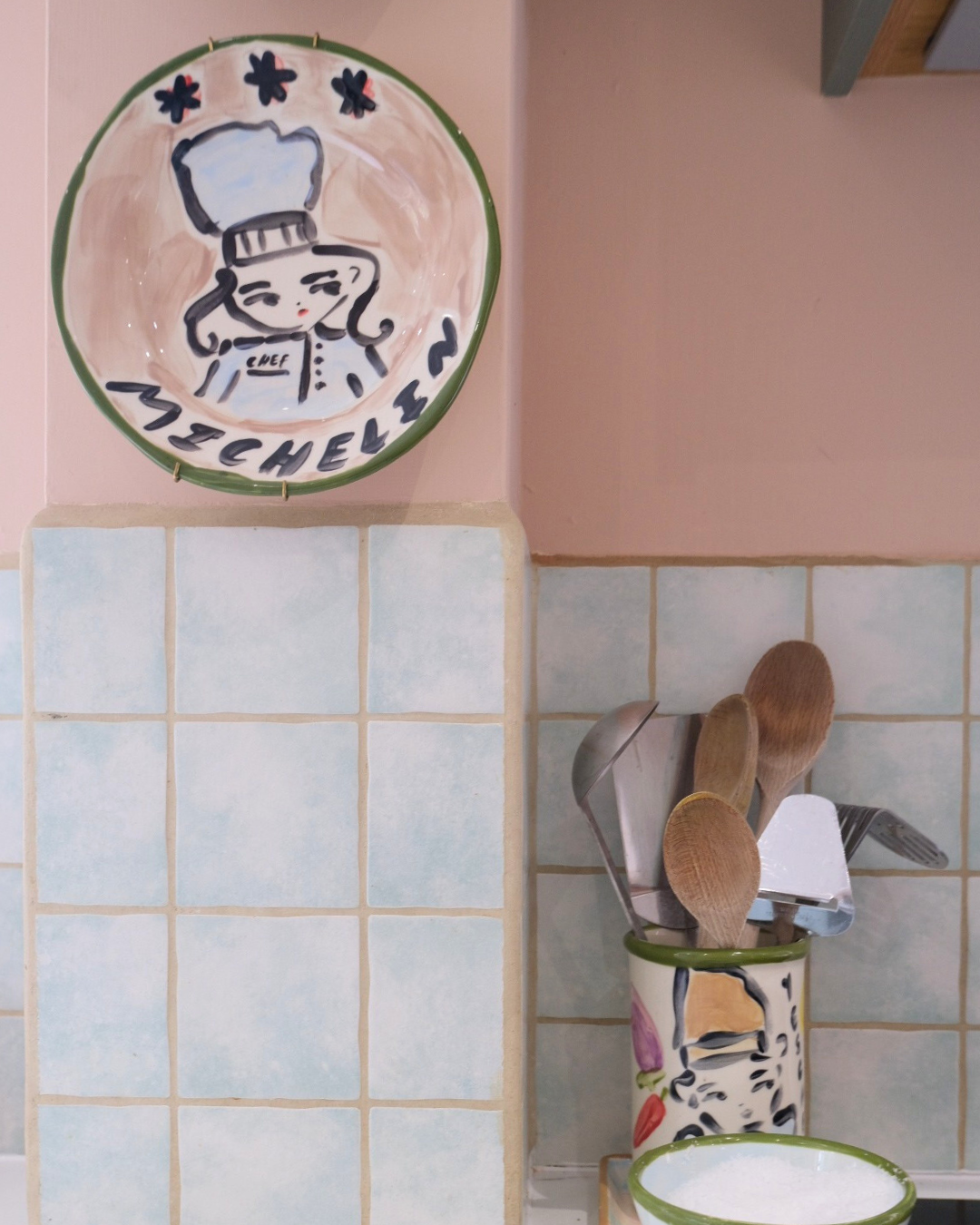 Decorative plate shown in kitchen by Tatiana Alida