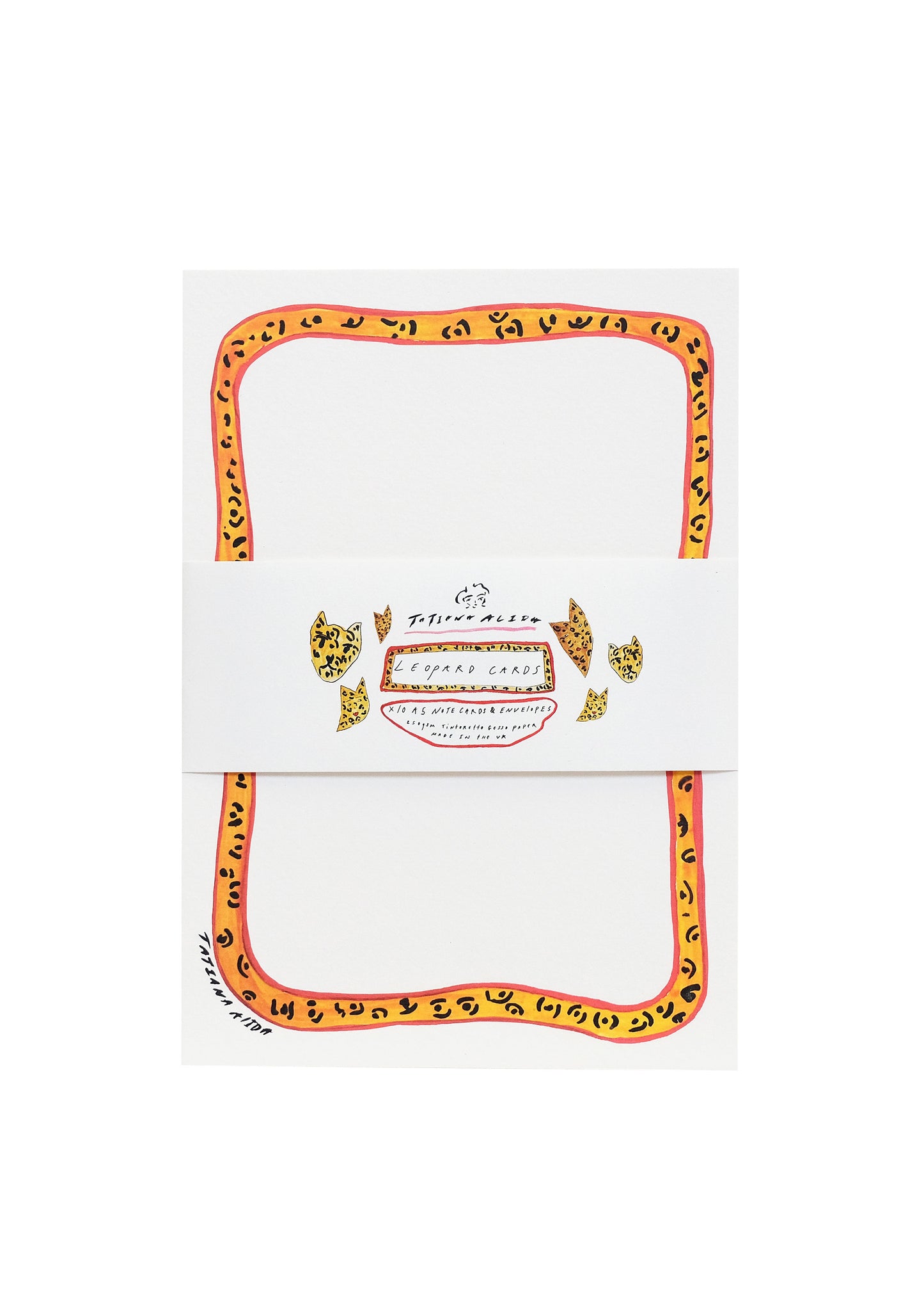 A5 Leopard Note Card Pack