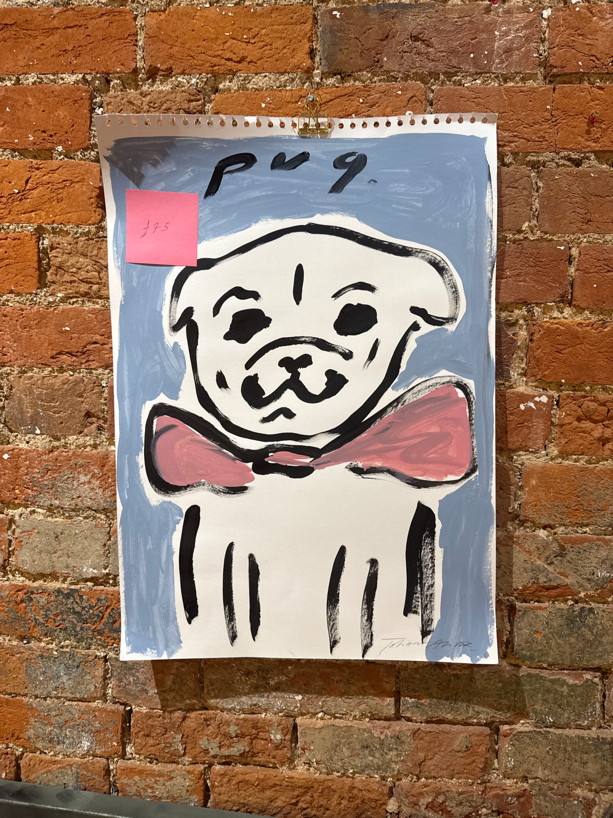 Pug painting original