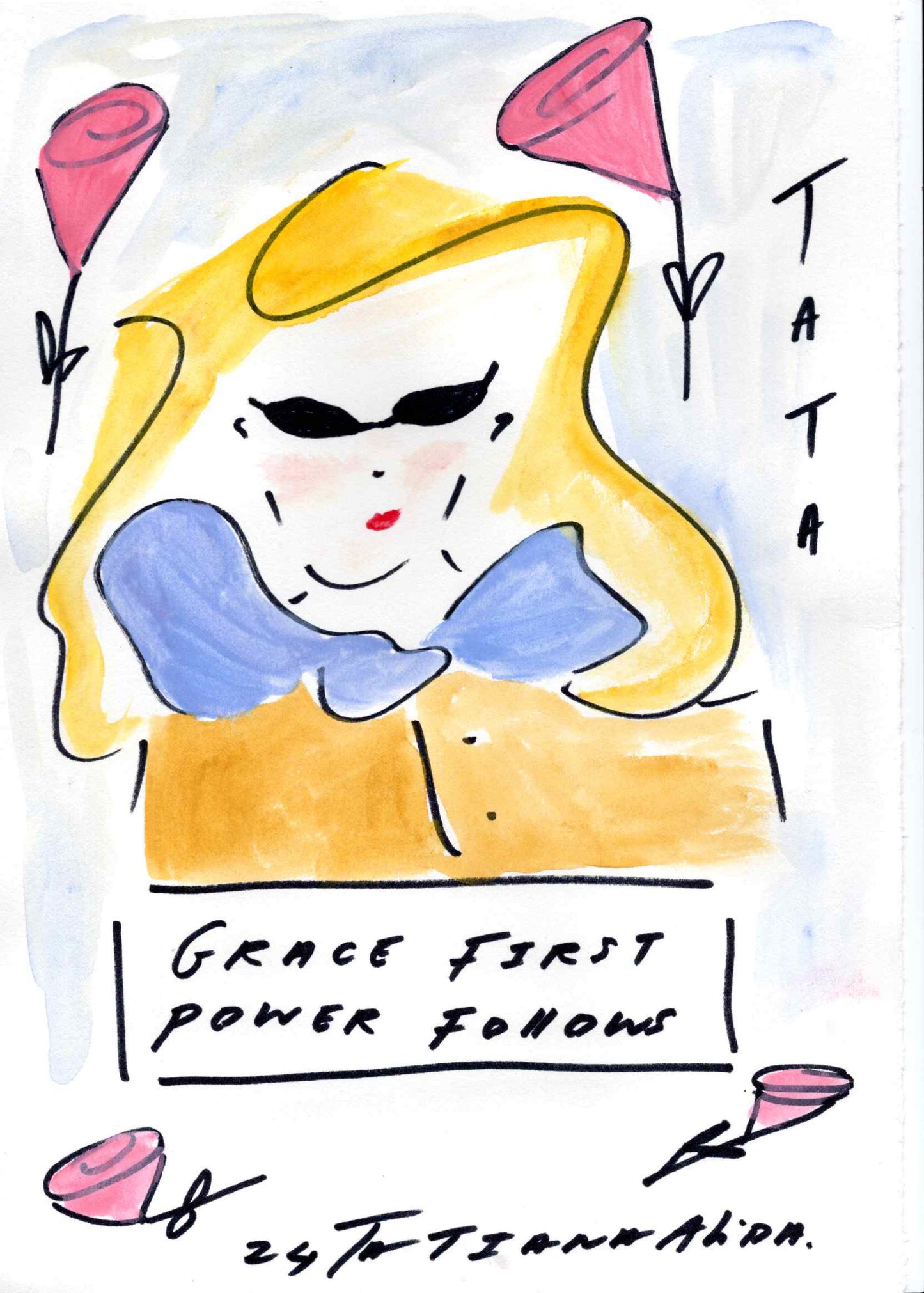 Grace First Power Follows Original Art Work
