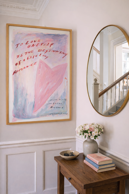 To Love Oneself Is The Beginning Of A Life Long Romance.