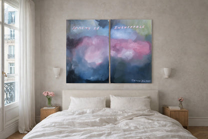 Spring is the inevitable,  Original Painting Oil on Canvas.