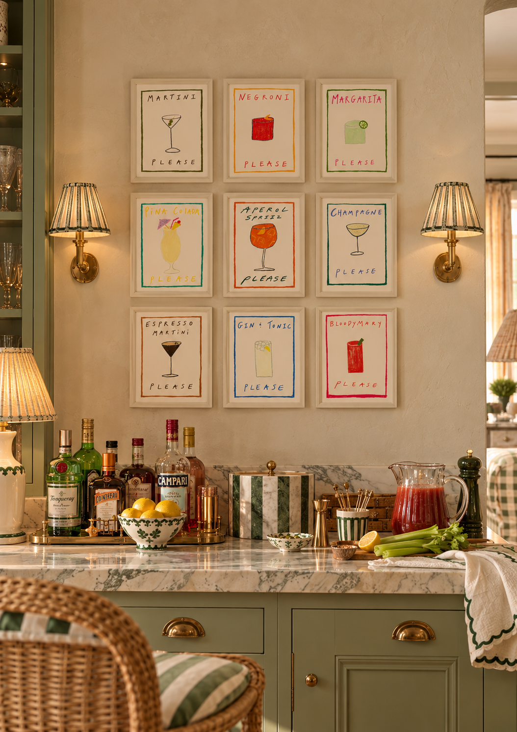 The Cocktail Collection: Set of 9 Prints
