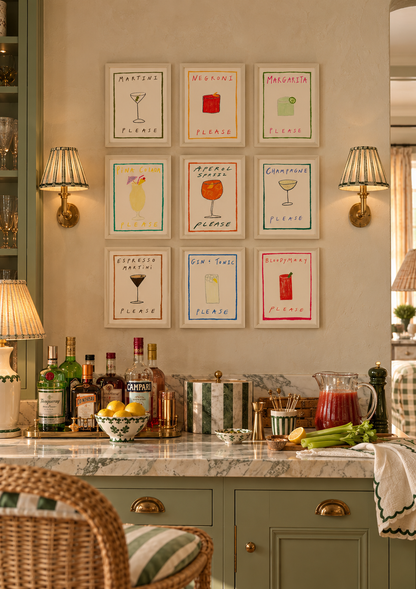 The Cocktail Collection: Set of 9 Prints