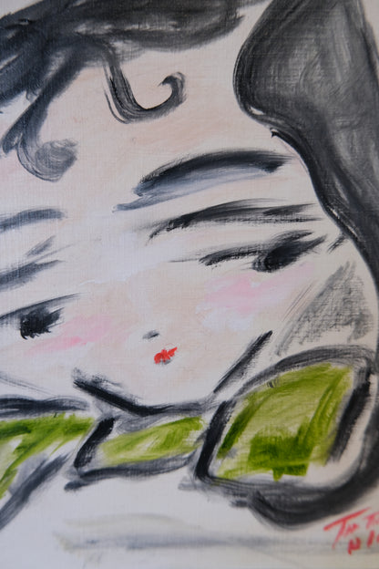 Tata in oil paints
