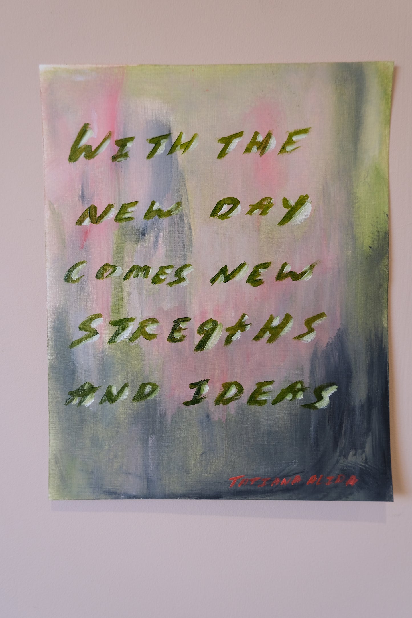With the new day
