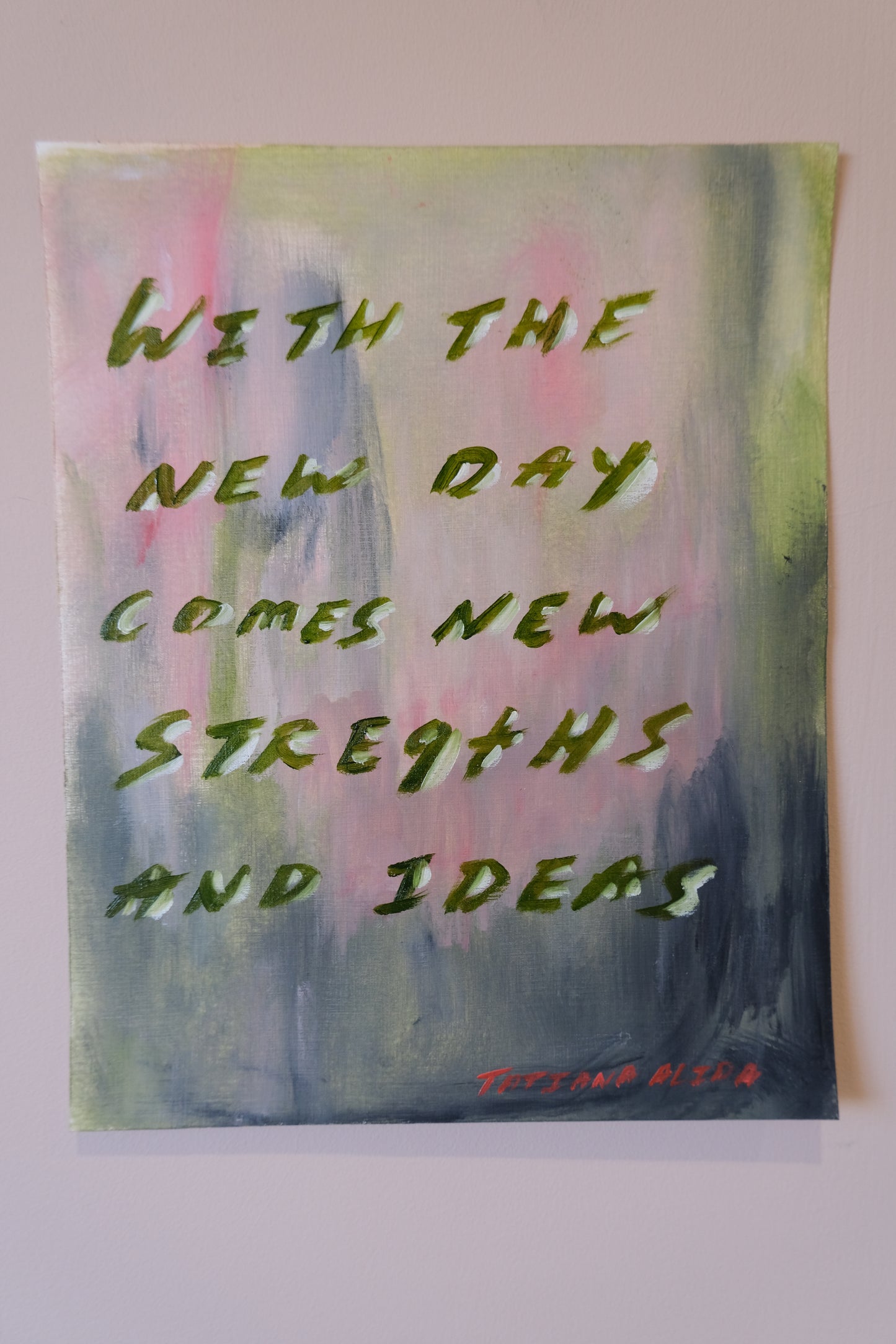 With the new day