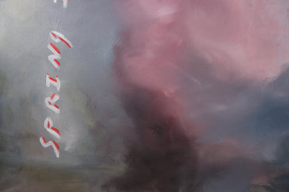 Spring is the inevitable,  Original Painting Oil on Canvas.