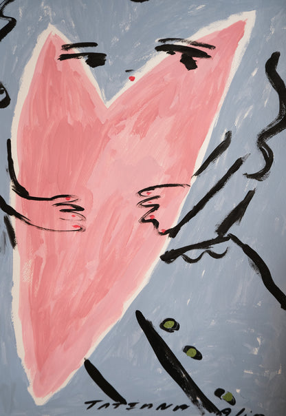 Tata Holding A Heart - Original Art Work A2