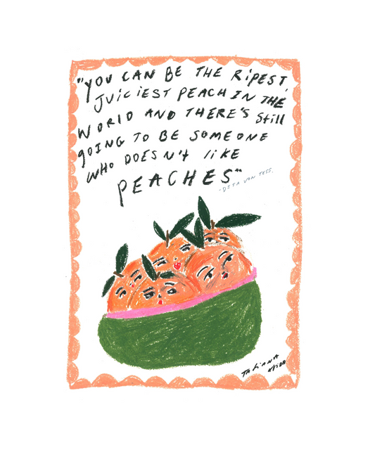 The Peach Quote A3 Giclee print