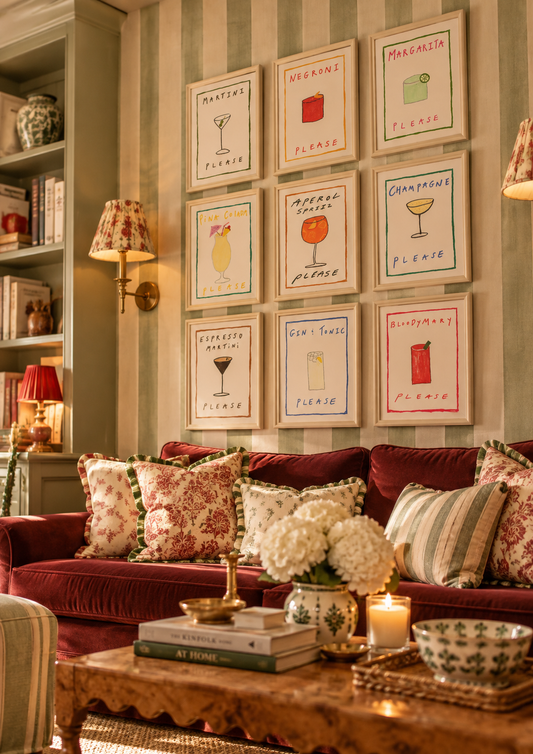 The Cocktail Collection: Set of 9 Prints