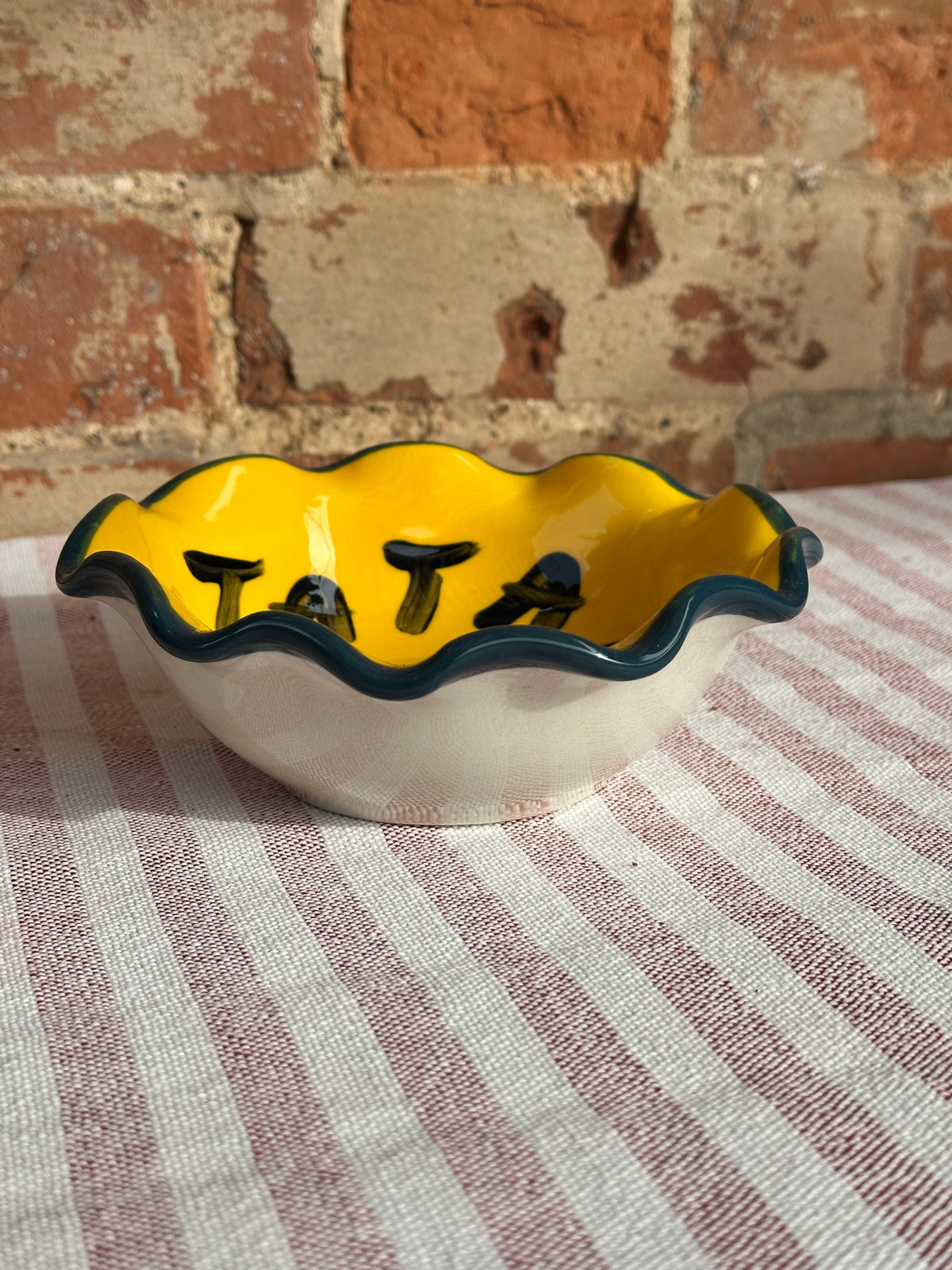 Turquoise & Yellow Tata bowl