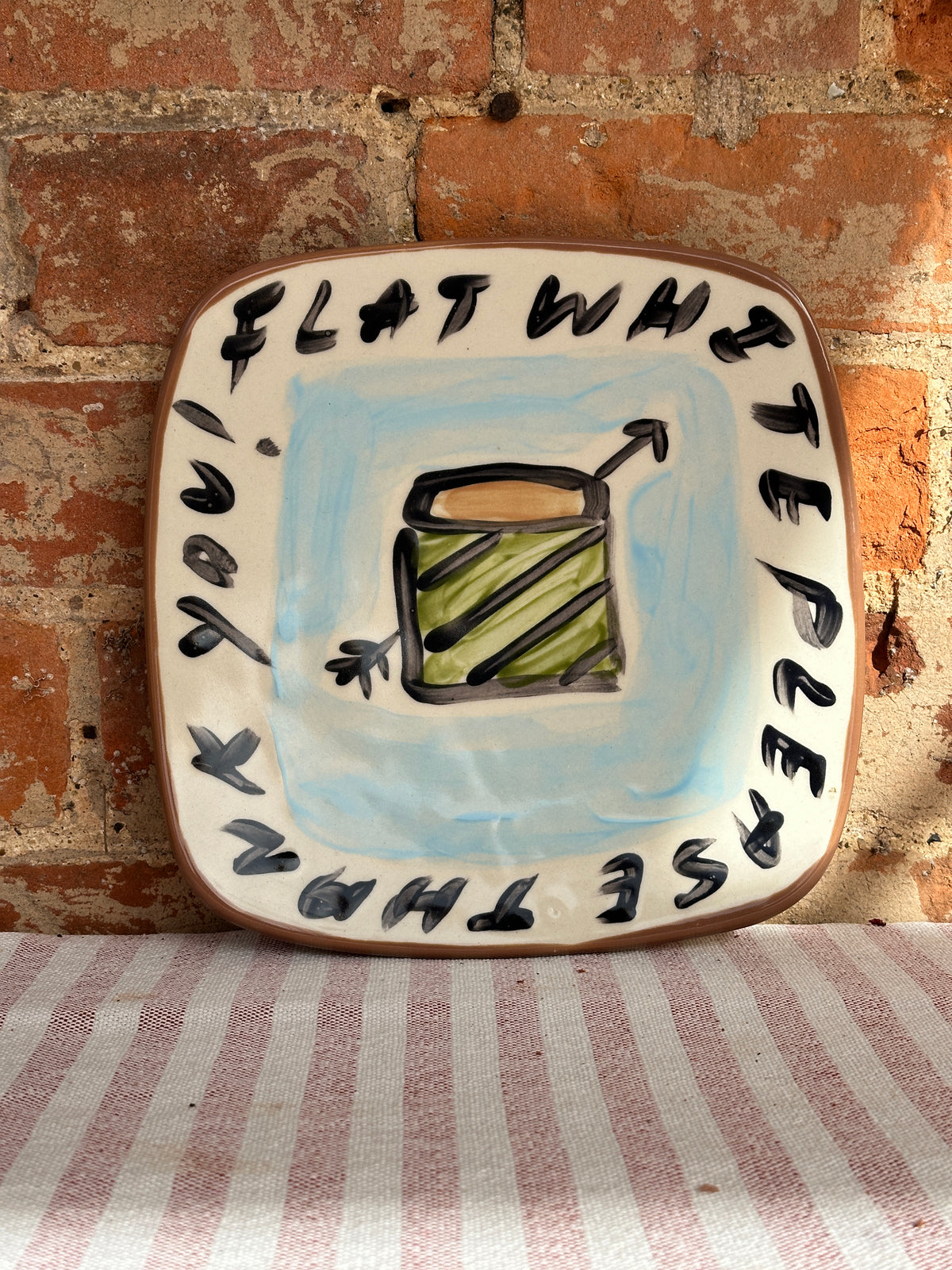 Flat white Please & thank You Plate