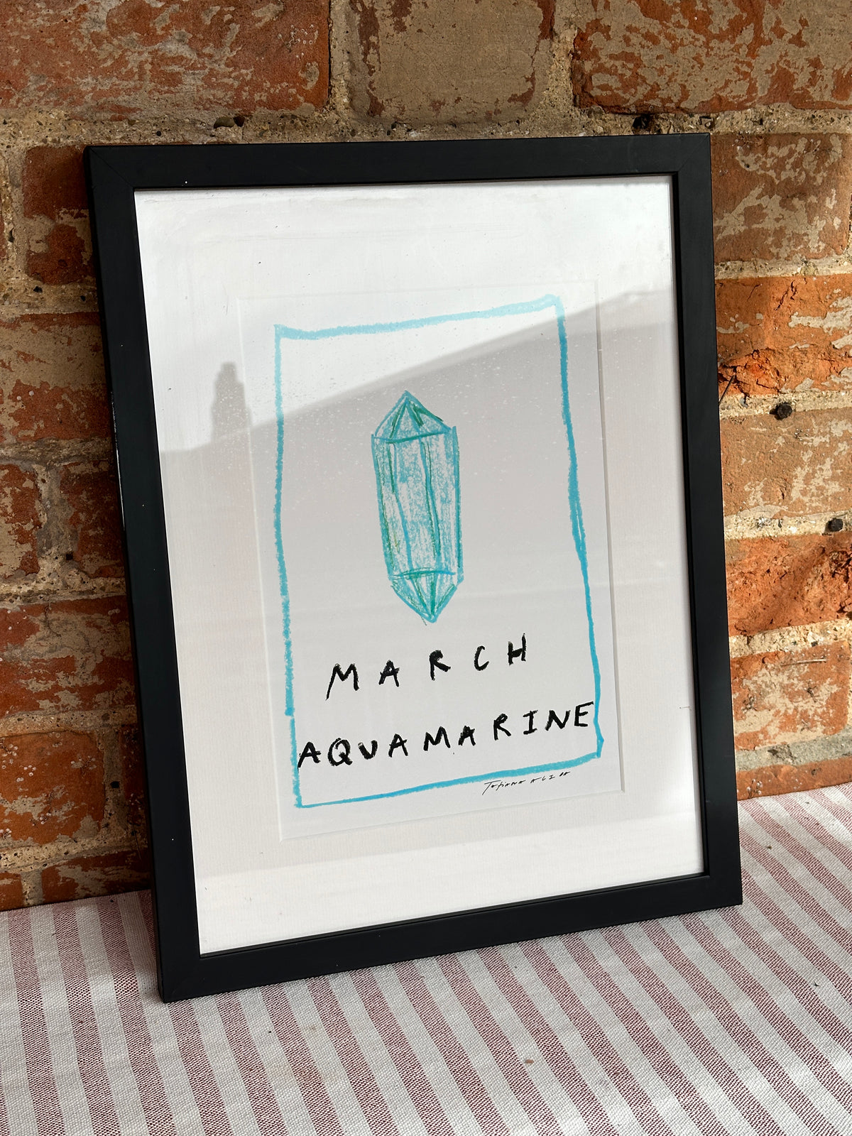 Framed A4 Birthstone print