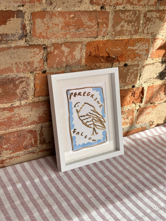 Framed A5 Peregrin Falcon print