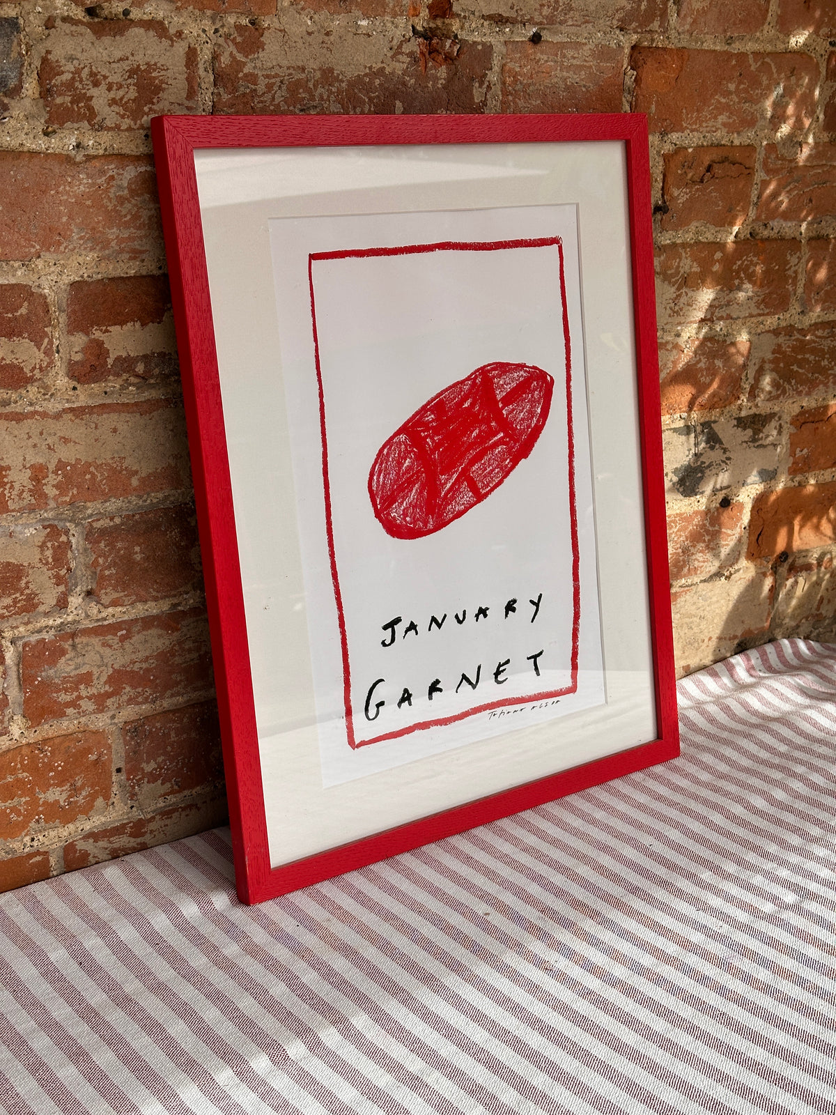 Framed A4 Birthstone print