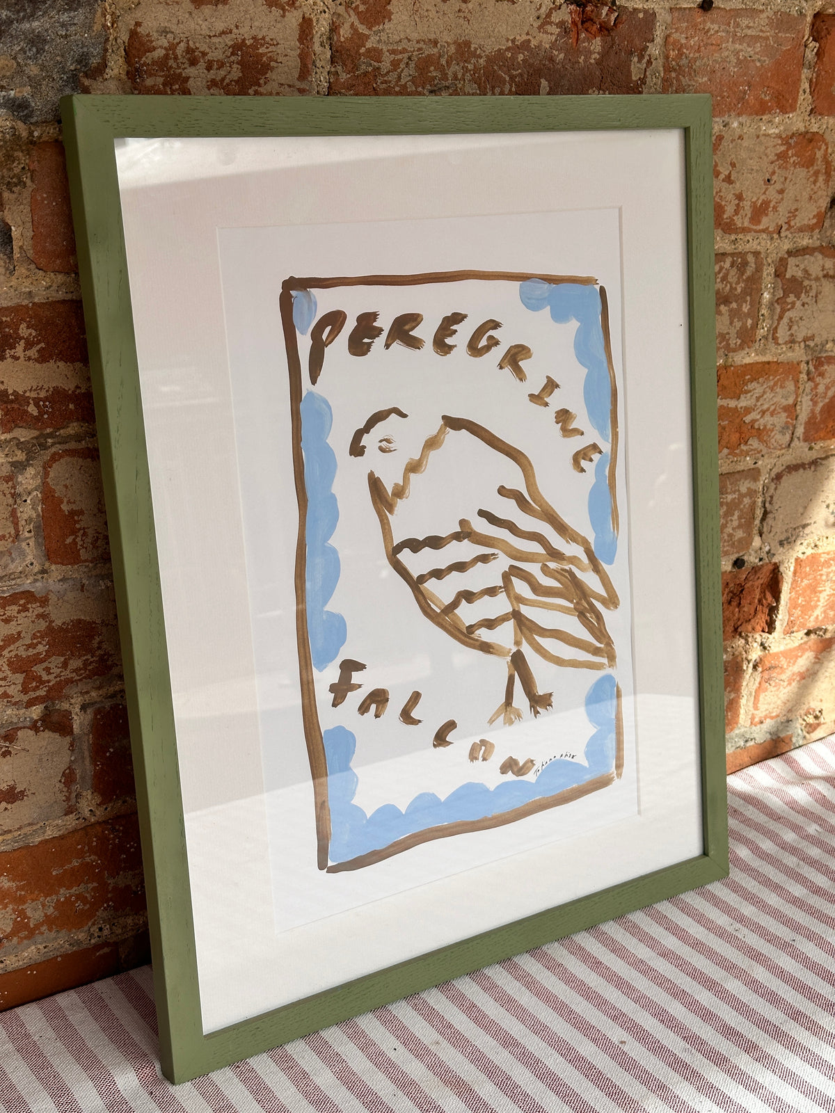 Framed A3 Peregrin Falcon print