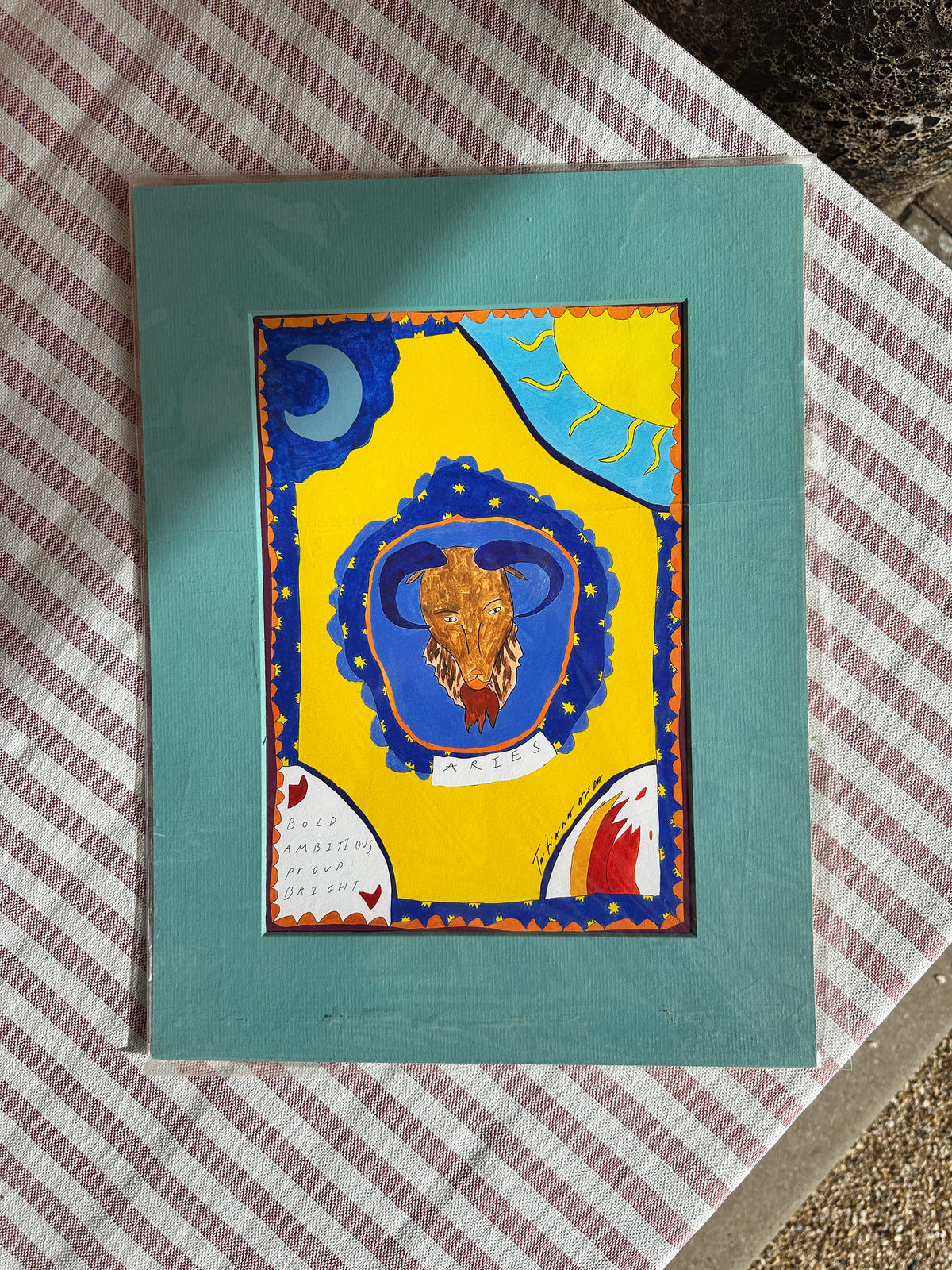 Aries Star Sign A4 Print With Mount