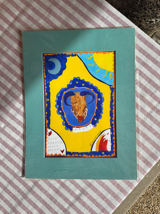 Aries Star Sign A4 Print With Mount