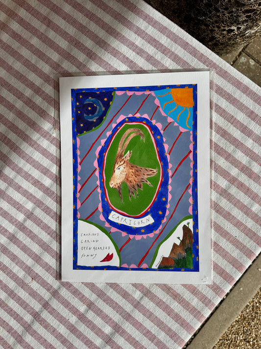 Capricorn A4 Star Sign Print