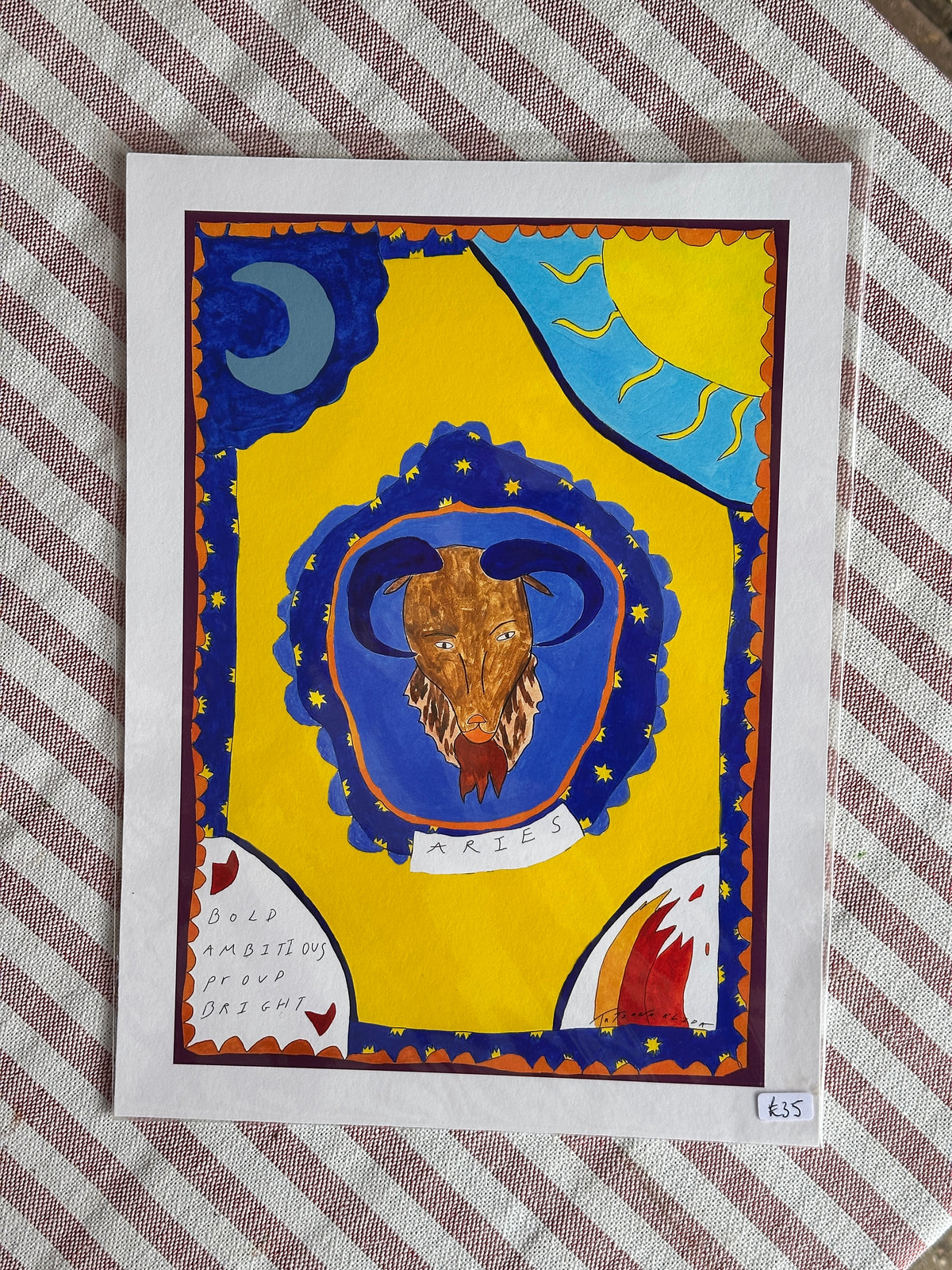 Aries A4 Star Sign Print