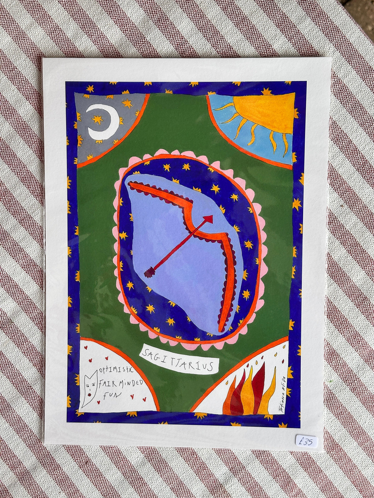 Sagitarius A4 Star Sign Print