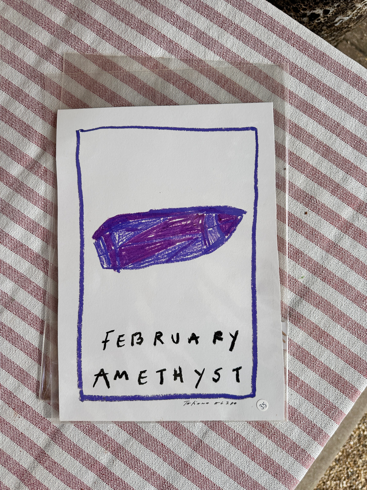 February Birthstone A4 Print