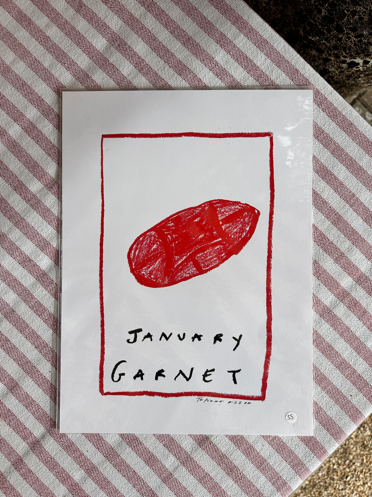 January Birthstone A4 Print