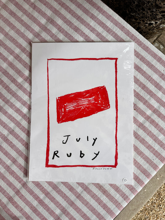 July Birthstone A4 Print