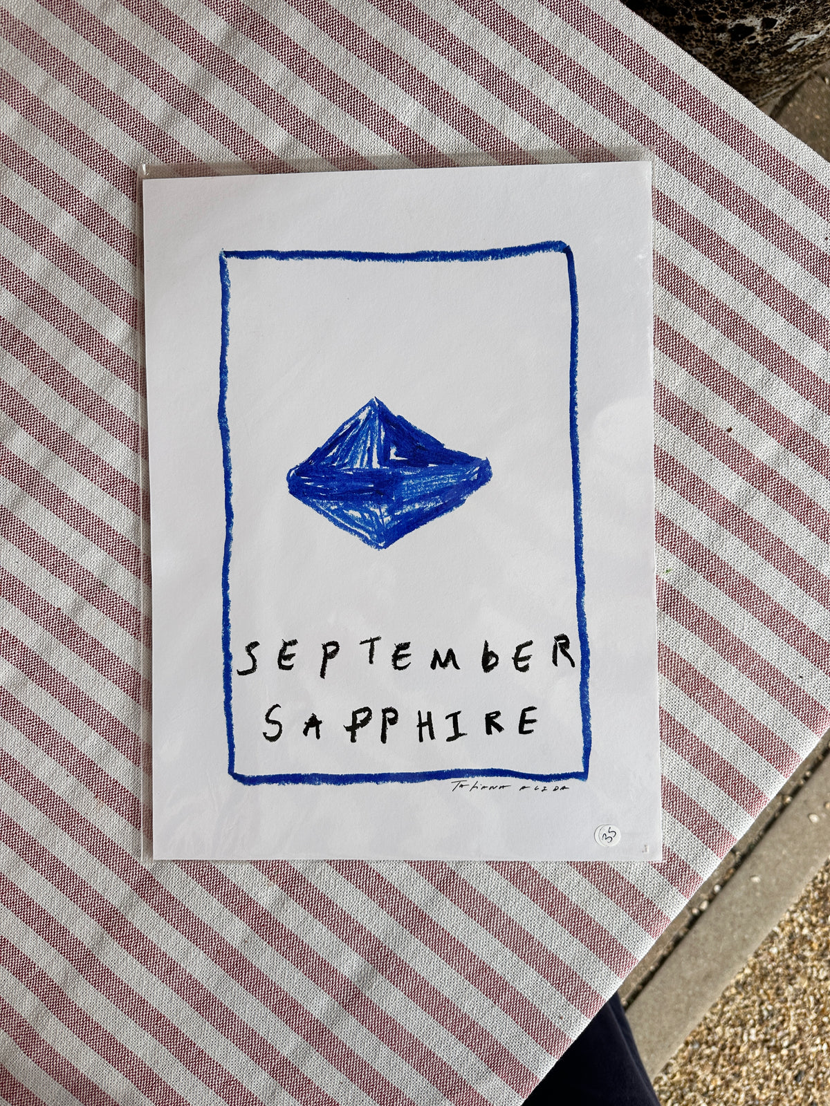September Birthstone A4 Print