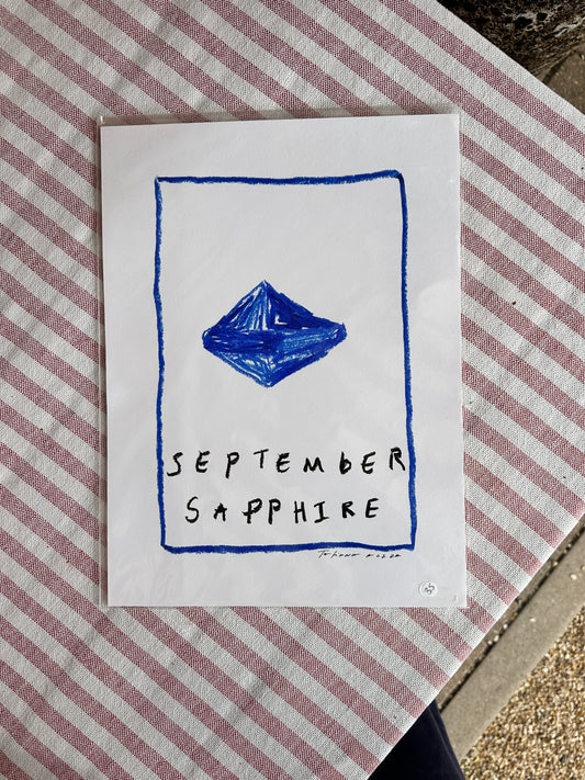 September Birthstone A4 Print