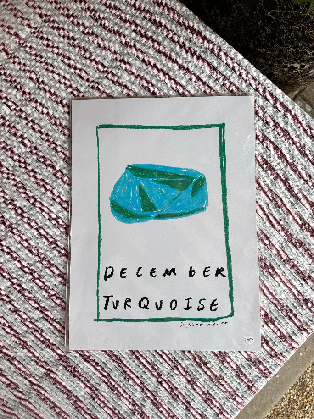 December Birthstone A4 Print
