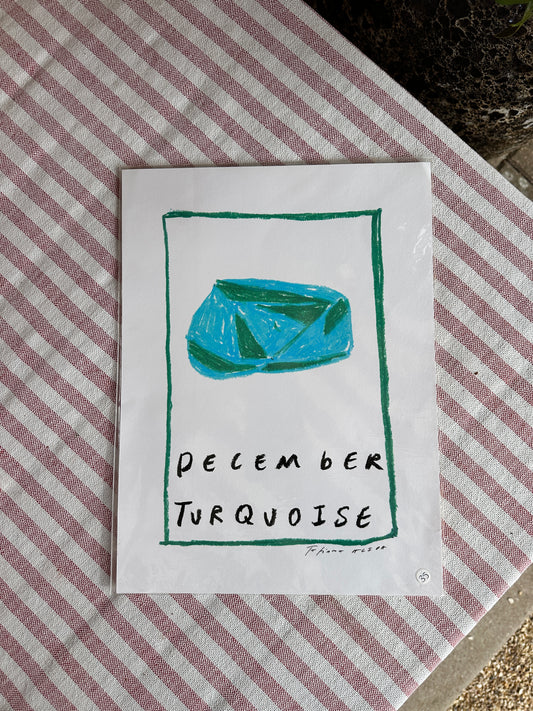 December Birthstone A4 Print