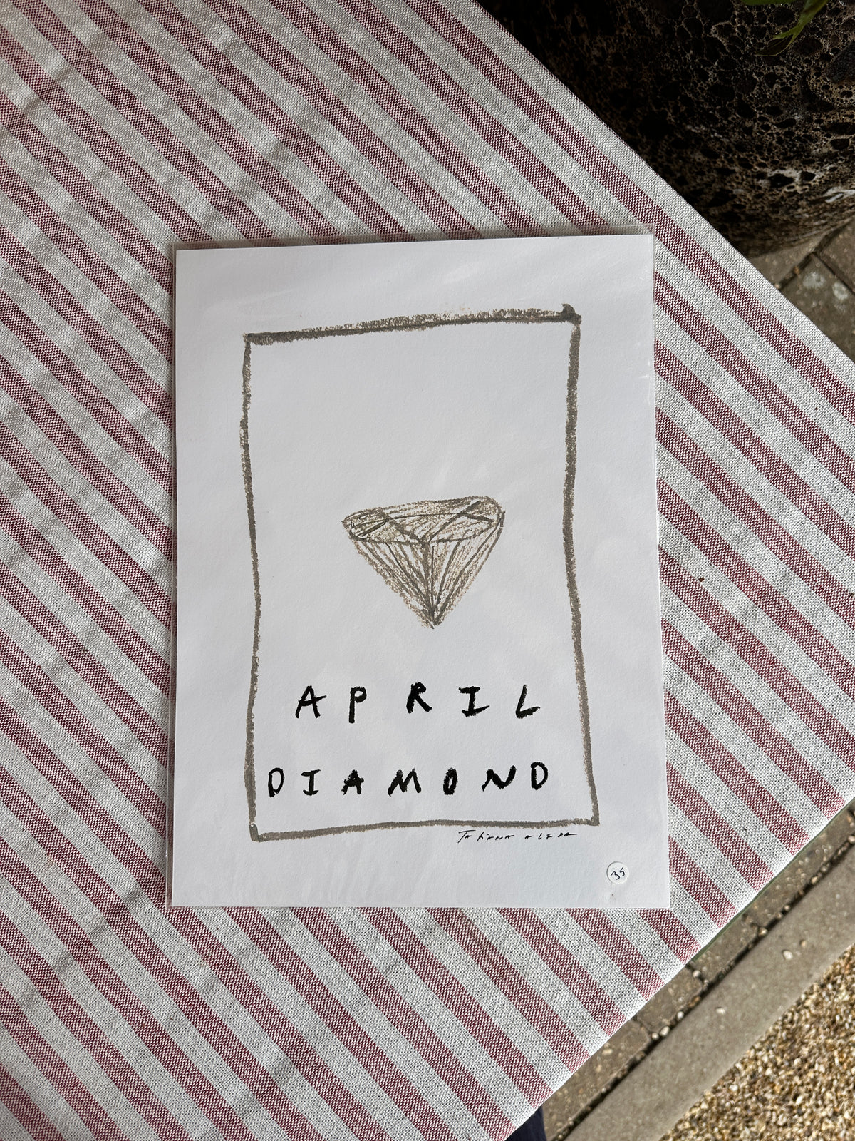 April Birthstone A4 Print