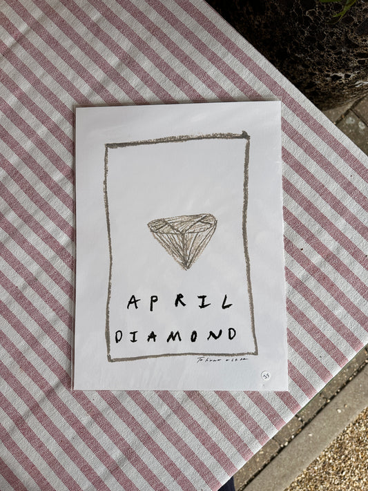 April Birthstone A4 Print