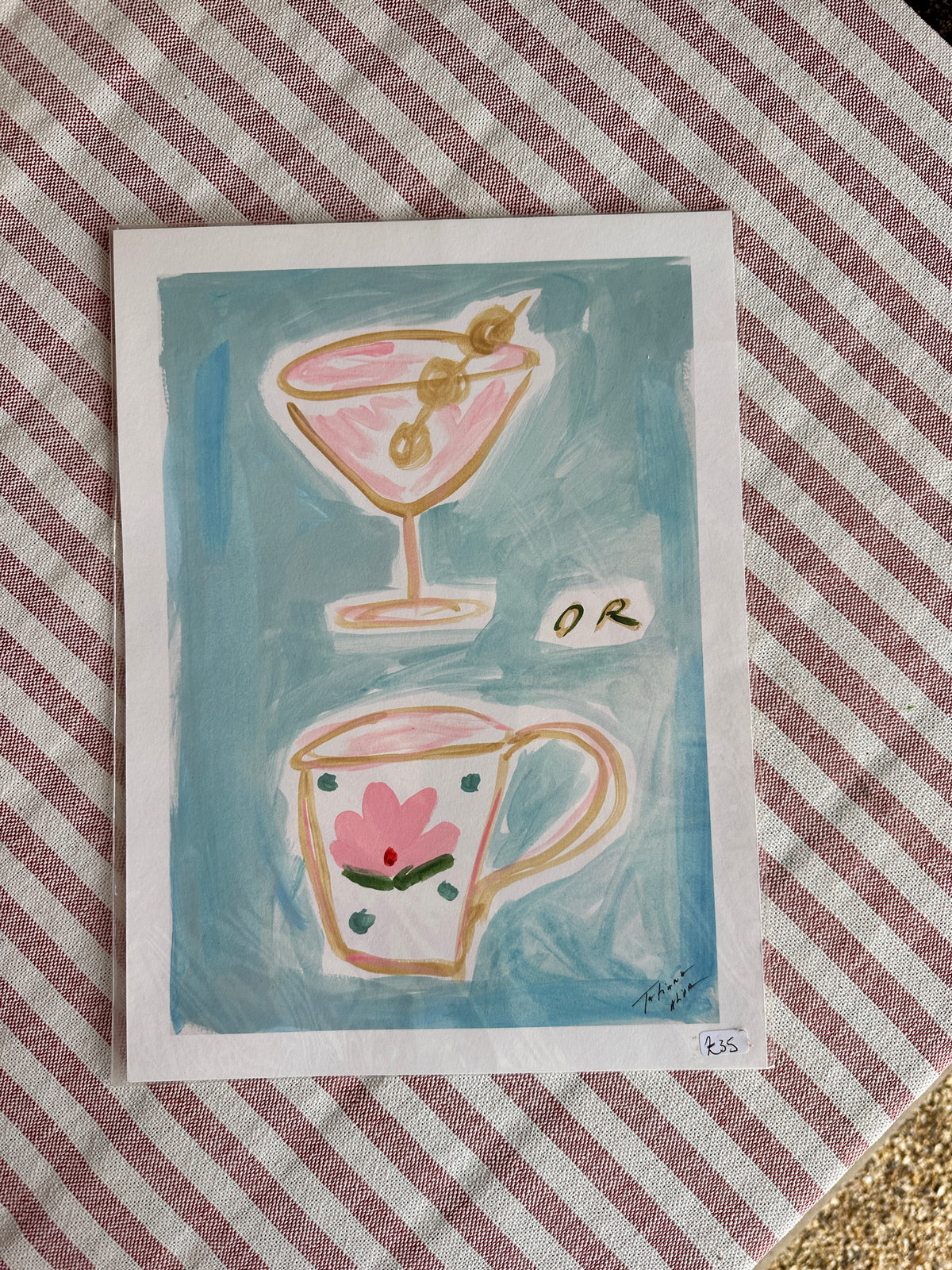 Tea or Martini A4 Print