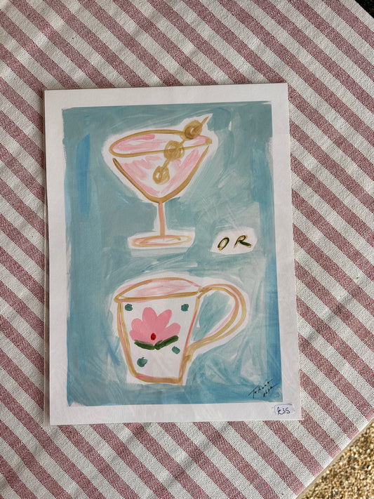 Tea or Martini A4 Print