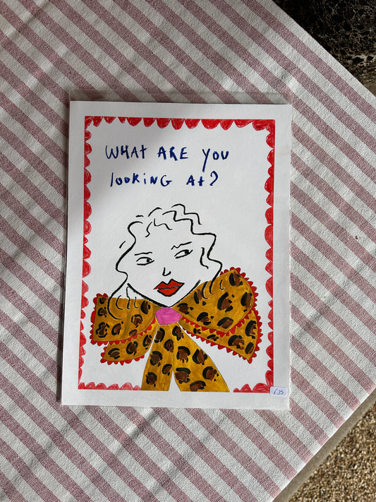 What are you looking at! A4 Print
