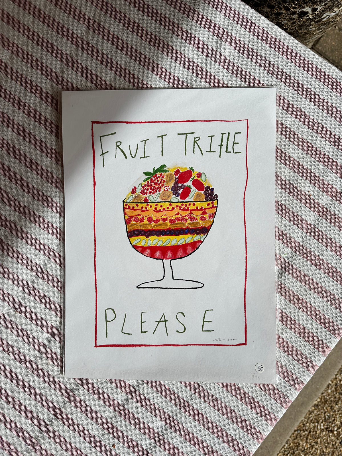 Fruit trifle A4 Print