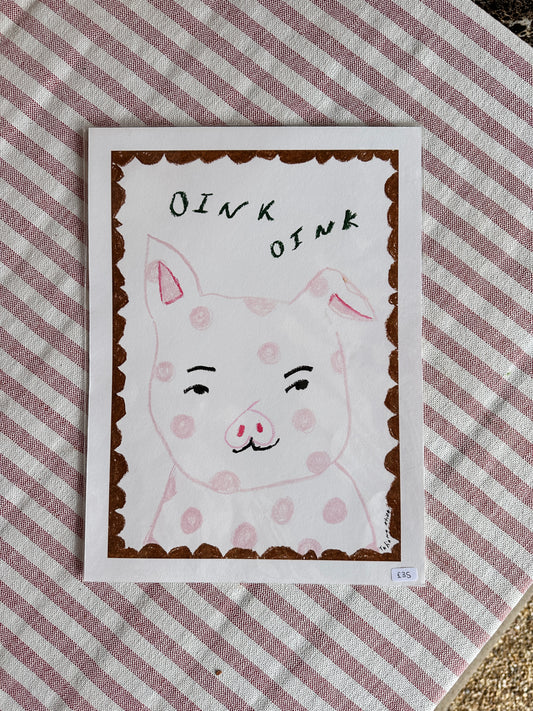Pig A4 Print
